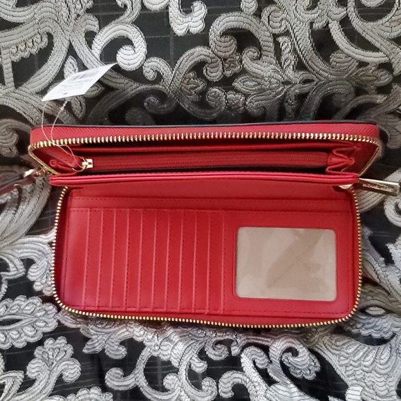 Michael Kors Flame Monogram Jet Set Continental Wallet Wristlet - Picture 5 of 8